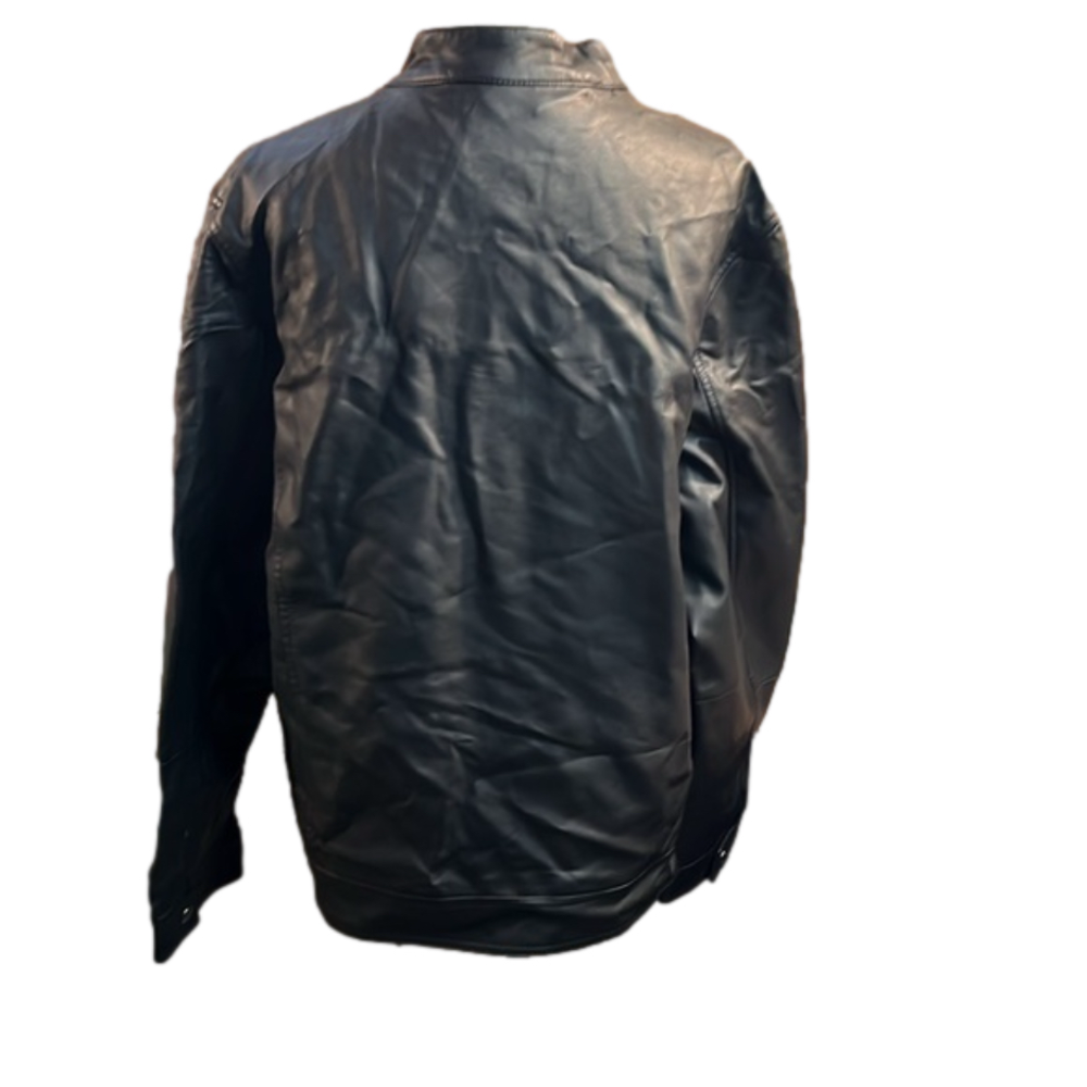 Alfani slim, fit large faux, leather coat - Picture 2 of 4